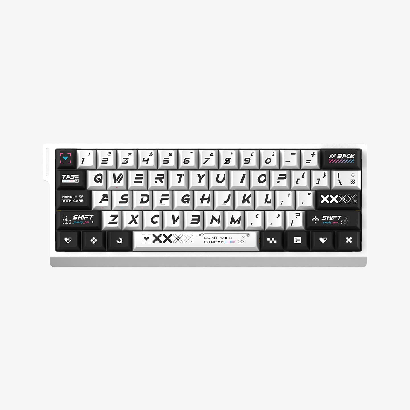 TITANNATION CS2 Printstream Keycaps 130-key OEM PC Dye Sub Compatible with Wooting 60HE V2-Side Caps